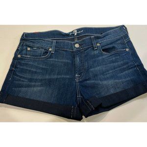 For All Mankind Women’s Denim Jean Shorts Size 30 Blue